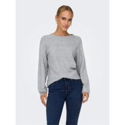Only Rica Long Sleeve Knitted Top Lt Gris Melange XXL Female
