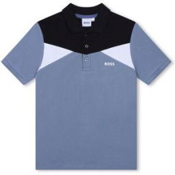 Boss Colourblock Polo Shirt Juniors Gris moyen 049 14 ans Male
