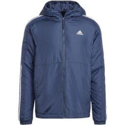 Adidas 3 Stripe Essential Hooded Jacket Mens Encre de légende L Male