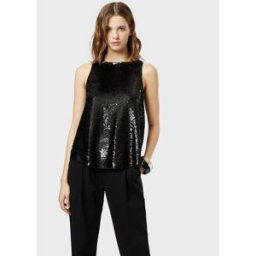 Giorgio Armani Emporio Armani Evening Top Noir 10 (S) Female