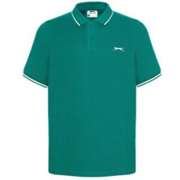 Slazenger Tipped Polo Shirt Mens Bleu sarcelle 2XL Male
