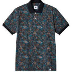 Pretty Green Pg Wonderwll Paisley Polo Shirt Mens Gris foncé Très grand Male