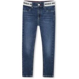 Hugo Logo Tape Skinny Jeans Juniors Blue Z10 8Y Female