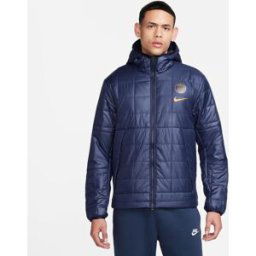 Nike Paris Saint Germain Fleece Lined Hooded Jacket Adults Bleu/Noir S Male