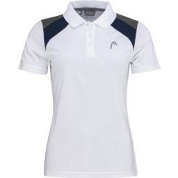 Head Club Tech Polo Shirt Womens Blanc/Bleu foncé 12 (M) Female