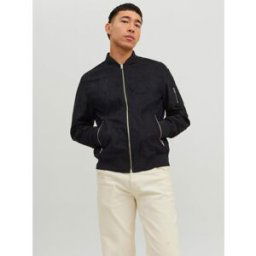 Jack And Jones Faux Suede Bomber Noir de jais M Male