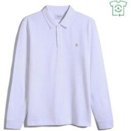 Farah Polo Shirt Blanc 2X Grand. Male