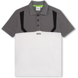 Boss Logo Polo Shirt Juniors Gris moyen 036 10 ans Male