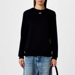 Diesel Small Mid Logo Crewneck Sweater Noir 9XX 12 Female