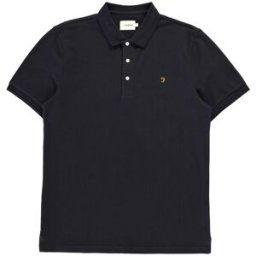 Farah Short Sleeve Polo Shirt Vrai Marine 412 2X Grand. Male
