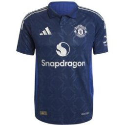 Adidas Manchester United Authentic Away Shirt 2024 2025 Adults Bleu L Male