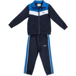 Slazenger Polyester Tracksuit Junior Bleu marine/blanc/royal 9-10 ans Male