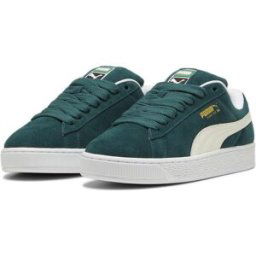Puma Suede Xl Womens Trainers Vert/Blanc 7 (40.5) Female