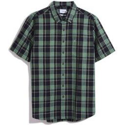 Farah Pattern Short Sleeve Shirt Vrai Marine 2X Grand. Male