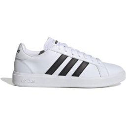 Adidas Grand Court Base Womens Trainers Blanc/Noir 7 (40.7) Female