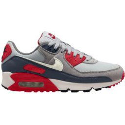 Nike Air Max 90 Trainers Mens Gris/Rouge 7 (41) Male