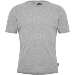 Lonsdale Single T Shirt Mens Marl gris Grand Male
