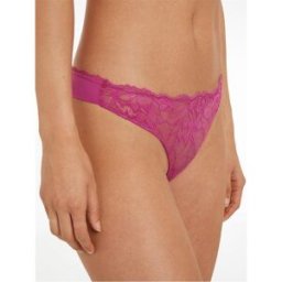 Calvin Klein Seductive Comfort Lotus Floral Thong Aster sauvage 14 (L) Female