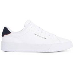 Tommy Hilfiger Court Leather Low Top Trainers Blanc/Marine 9 (43) Male