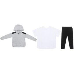 Firetrap Infant Girls 3Pc Jogger Gris/Noir 2-3 ans Female