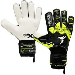 Precision Training Junior Fusion X Flat Cut Finger Protect Gk Gloves Noir/Jaune 5 Unisex