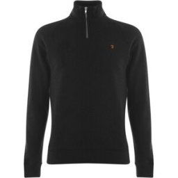 Farah Jim Zip Jumper Noir 010 Petit Male