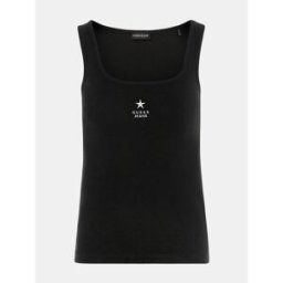 Guess Embroidered Star Tank Top Noir de jais A996 8 (XS) Female