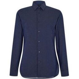 Ted Baker T Odair Slim Fit Shirt Navy Pin Dot 17,5 pouces Male