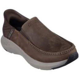 Skechers Parson Moc Toe Slip Ins Mens Cocoa Lth - Cuir marron foncé 7 (41) Male