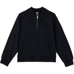 Umbro Quarter Zip Sweatshirt Womens Noir/Noir 12 (M) Female