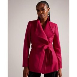 Ted Baker Rytaa Wrap Coat Rose foncé 6 (2X) Female