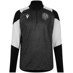 Macron Barbarians Qauter Zip Top 2024 2025 Adults Noir/Blanc Moyen Male
