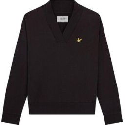 Lyle And Scott Pigment Henley Sweater Noir de jais 8 (XS) Female