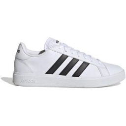 Adidas Court Base 2 Trainers Mens Blanc/Noir 7.5 (41.3) Male