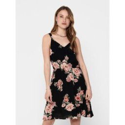 Only Karmen Print Mini Dress Womens Noir 8 (XS) Female