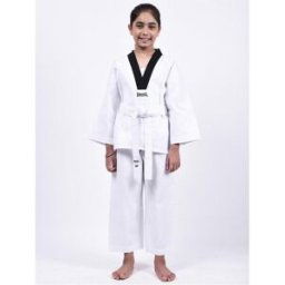 Lonsdale Taekwondo Suit Blanc/Noir 150 Unisex