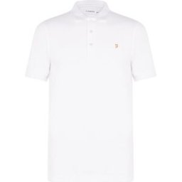 Farah Short Sleeve Polo Shirt Blanc 104 2X Grand. Male
