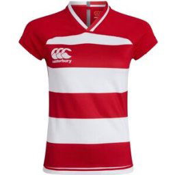 Canterbury Vapodri Hooped Evader Jersey Rouge/Blanc 6 (2XS) Female