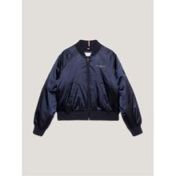 Tommy Hilfiger Junior Essential Oversized High Shine Bomber Jacket Ciel du désert 8Y Female