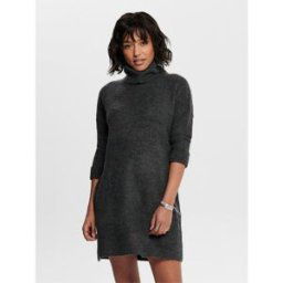 Only Cowl Neck Dress Gris foncé chiné M Female