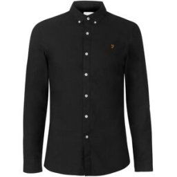 Farah Oxford Long Sleeve Shirt Noir 010 Très petit Male