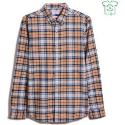 Farah Brewer Checked Shirt Orange vintage Petit Male