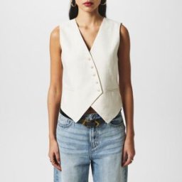 Vero Moda Linen Waistcoat Bouleau 10 (M) Female