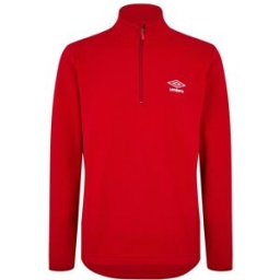 Umbro Half Zip Top Adults Vermillon Petit Unisex