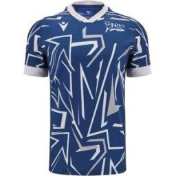 Macron Sale Sharks Training Shirt 2024 2025 Adults Marine 2X Grand. Male