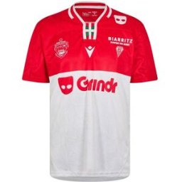 Macron Biarritz Home Shirt 2023 2024 Adults Rouge/Blanc Grand Male