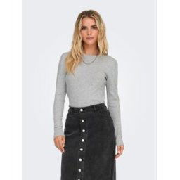 Only Riley Long Sleeve Top Lt Gris Melange L Female