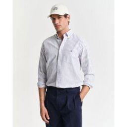 Gant Regular Fit Striped Classic Oxford Shirt Rose clair M Male