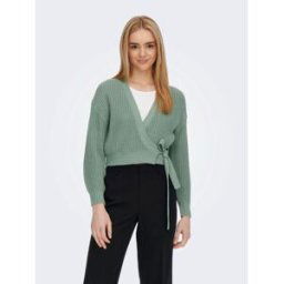 Only Breda Wrap Cardigan Womens Vert chinois 10 (S) Female