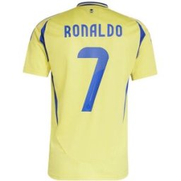Adidas Al Nassr Ronaldo Home Shirt 2024 2025 Adults Jaune/Bleu S Male